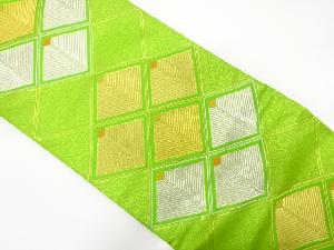 菱に若松模様織り出し袋帯